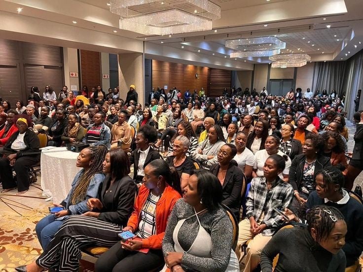 Community members attending an event