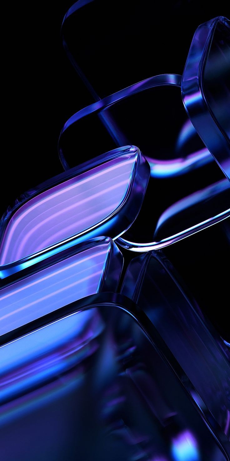 Abstract cobalt glass folds